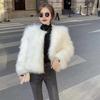 Women's Faux Fur Jacket Autumn Winter Warm Loose Plush Coat Casual Female Furry Cardigan for Street Office Date