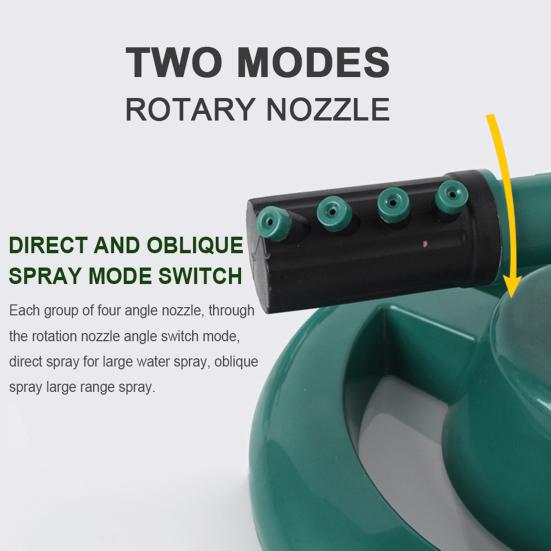 3-Arm Lawn Sprinkler 360 Degree Rotating Large Area Sprinkler Adjustable Water Spray