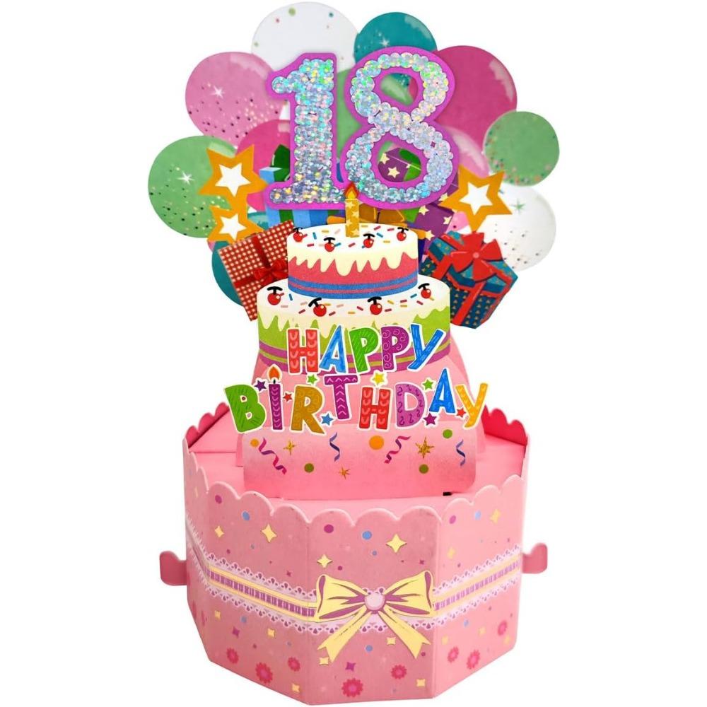 Přání k narozeninám s obálkou 3D dárková krabička Karta s přáním k narozeninám Dárek na párty