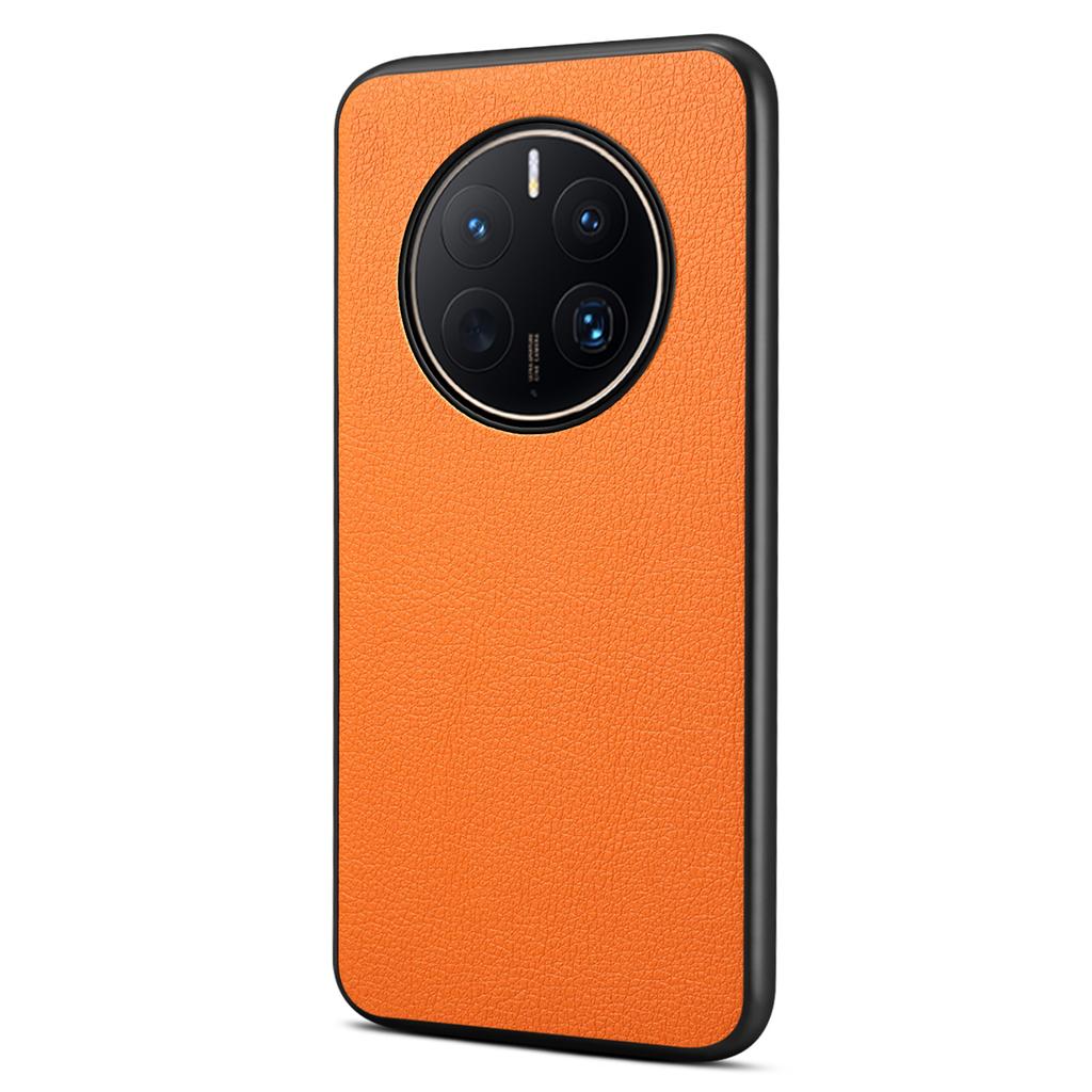 For Huawei Mate 50 Pro 4G Case Leather Coated PC+TPU Protective Phone Cover