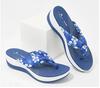 2025 Women Slippers Elegant Printed Solid Color Ladies Wedge Sandals New Casual Outdoor Beach Slippers Female Flip Flop
