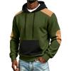 Men's Knit Color Block Hoodie for Winter Casual Wear
