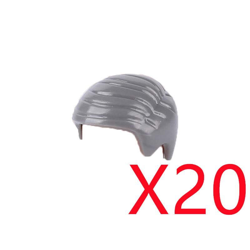 MOC City Building Blocks Figure Body Parts Creative Accessories Long Hair Brown Black Gold Mini Brick Compatible Toy Gift k030