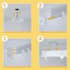Customizable Ceiling Curtain Track Kits 3Meter White Rails with All Accessories Set for Functional Window Treatments