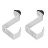 2 Set Door Stops Stainless Steel Door Stopper with Clothes Hook Bag Hanger for Office Home