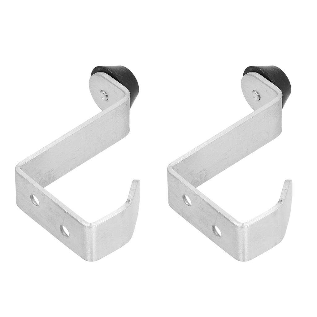 2 Set Door Stops Stainless Steel Door Stopper with Clothes Hook Bag Hanger for Office Home