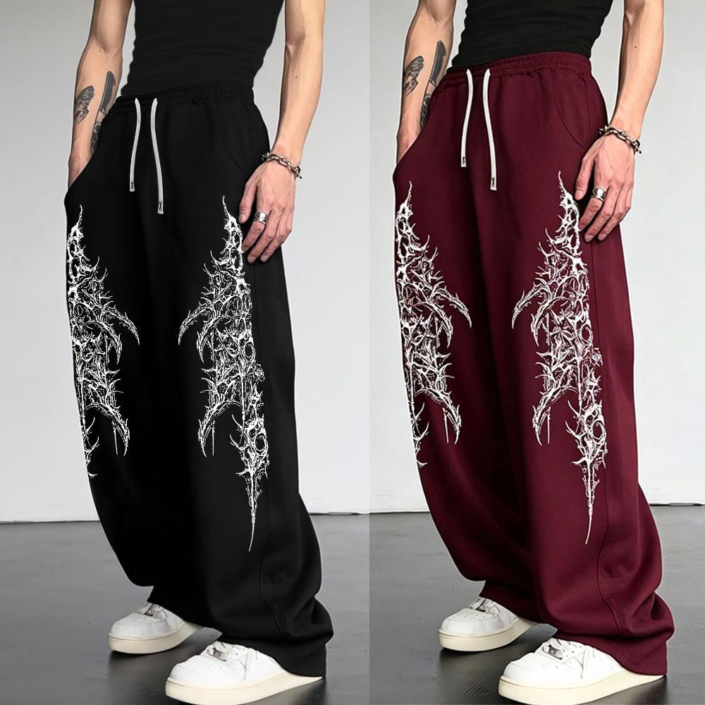 Europäische und Amerikanische Herren Freizeit Sport Gerade Hosen Street Trend Kordelzug Taille Jogginghosen