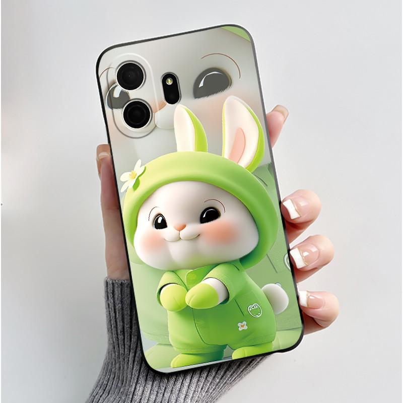 For TCL NxtPaper 70 Pro Case Luxury Cute Love Rabbit Funny Soft Black TPU Silicone Phone Case For TCL NxtPaper70 Pro Back Cover
