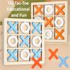XO Tic-Tac-Toe Strategy Game Set - Wooden Logic Brain Teaser for Family & Early Learning, Interactive Educational Board Game