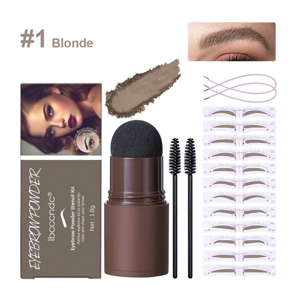 Waterproof One Step Eyebrow Stamp Shaping Kit Long Lasting Eyebrows Shaping  Makeup Tool 1