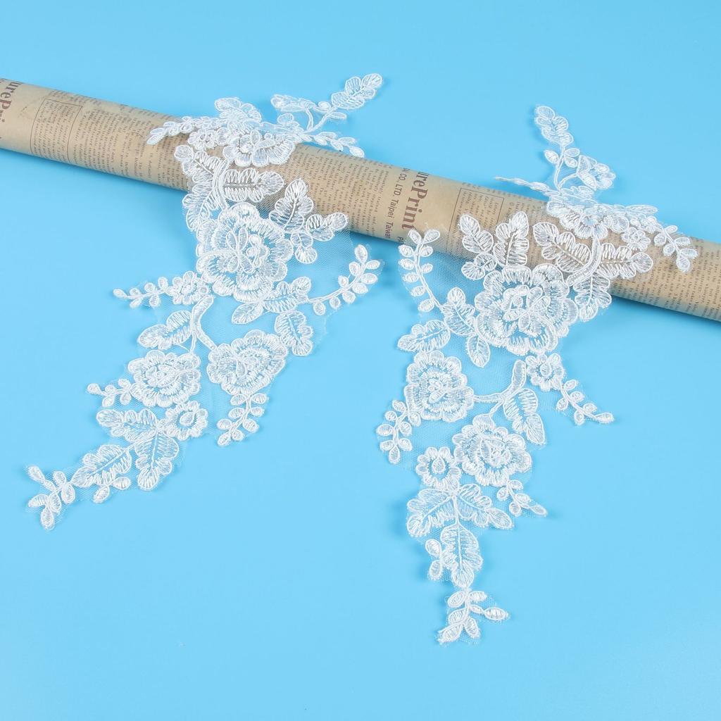 Car Bone Flower Pair Flower Lace Flower Clothes Decal Embroidery Patch Fashion Lace Embroidery Clothing Accessories