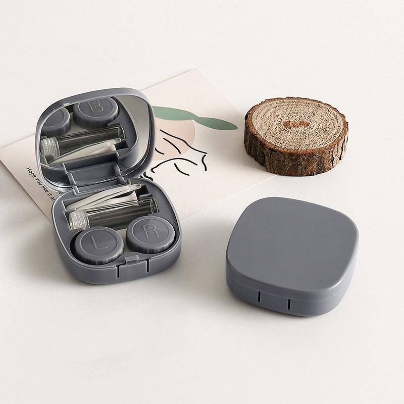Candy enfärgad kontaktlinsfodral Plastfärgad kontaktlinslåda Bärbar kontaktlinsförvaringslåda Mini Care Box