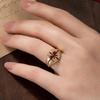 Butterfly Heart Pattern Versatile Finger Ring Titanium Steel 1 Pc