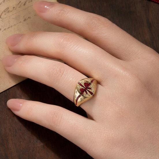 Butterfly Heart Pattern Versatile Finger Ring Titanium Steel 1 Pc