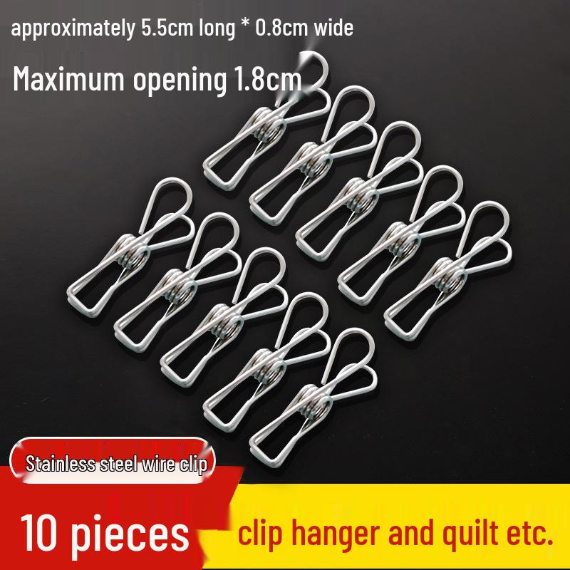Stainless Steel Windproof Clothes Drying Clips - Large, Heavy-Duty Quilt and Sock Clips.