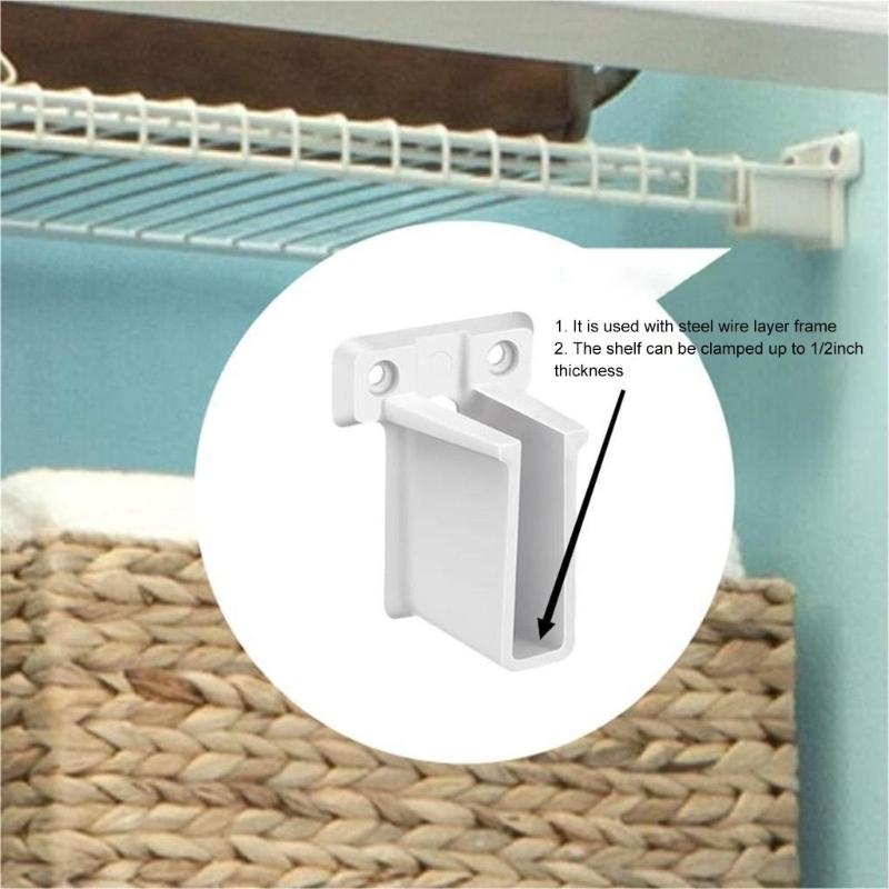 Closet Rod End Supports Opening Flange Rod Bracket for Closet Shelf Wardrobe Shower Curtain Accessories Poles Sockets