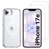 Case for iPhone 17th and 2 Tempered Glass Screen - Integrated Magnetic Circle Phonillico®