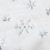 White Sequin Snowflake Plush Christmas Tree Skirt
