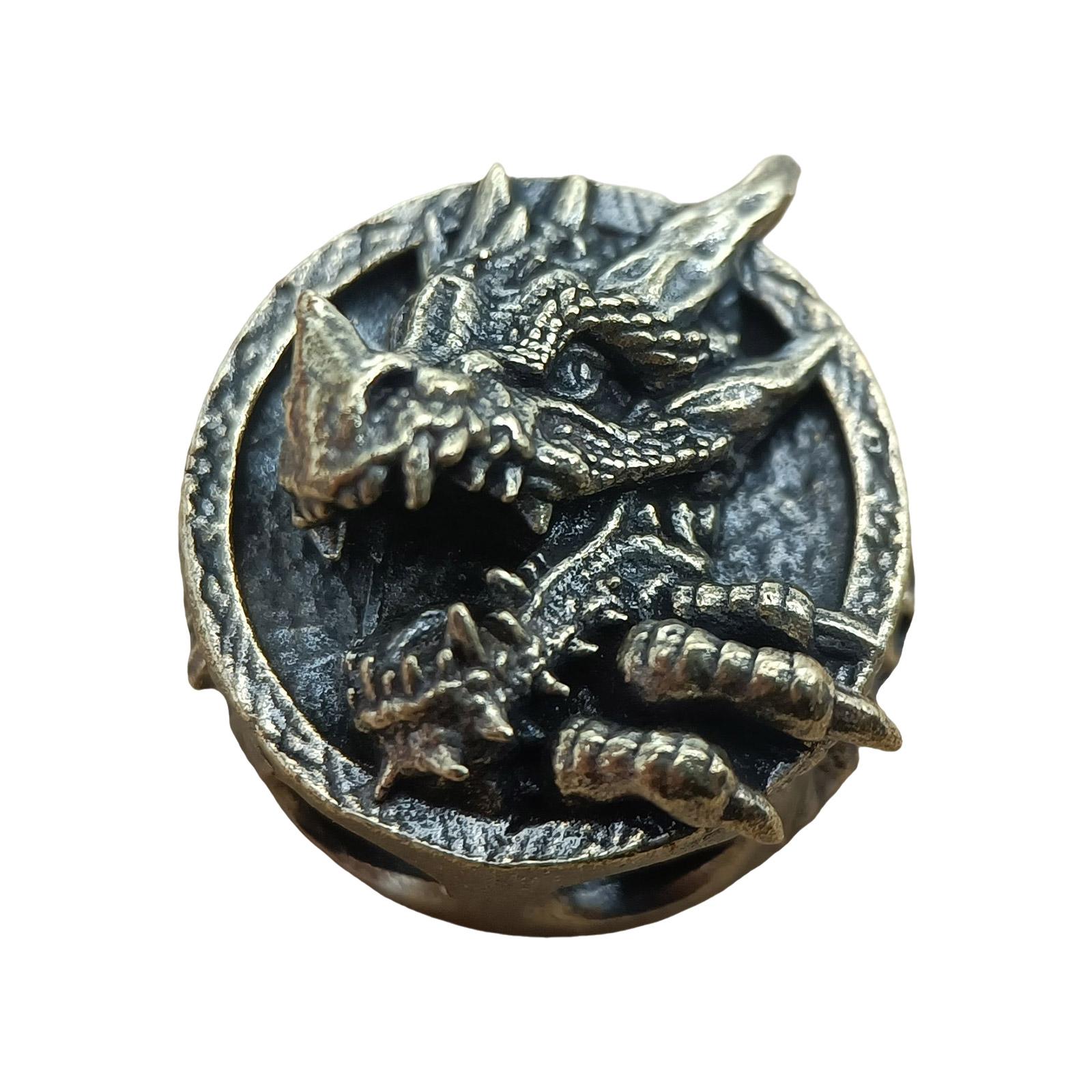 

Durable Brass Dragon Pendant Accessory With Paracord For Outdoor Camping Hiking Survival And DIY Projects