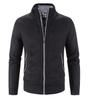 2024 Men's Autumn/Winter Stand-Up Collar Fleece-Lined Cardigan Sweater