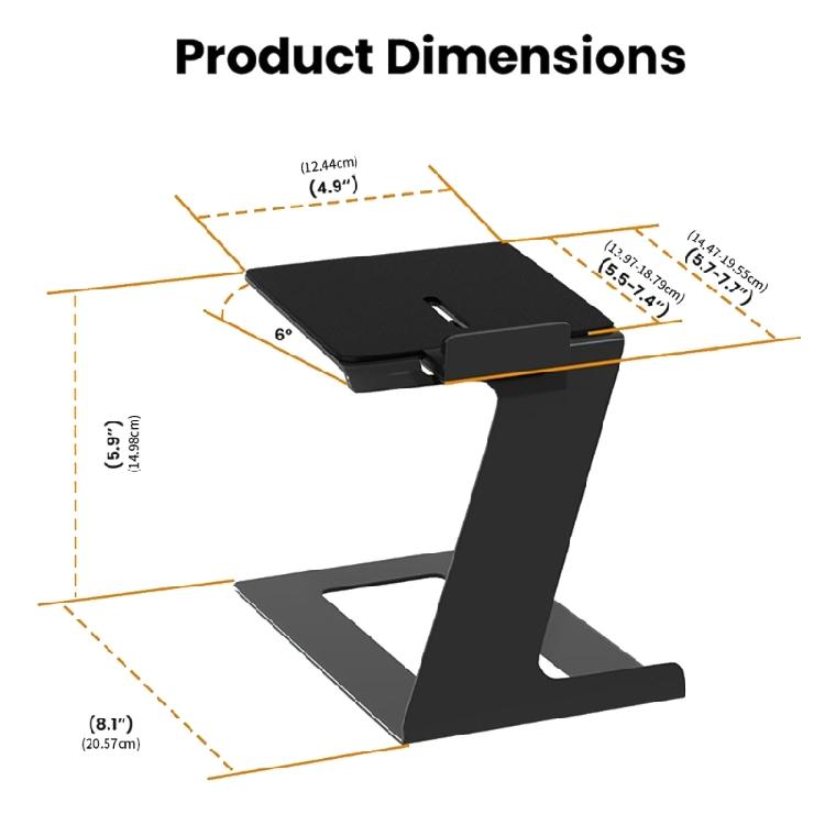 2Pcs Desktop Speaker Stand 6° Incline Space Saving Mount Speaker Risers for Living Room Study Room Table Easy to Use