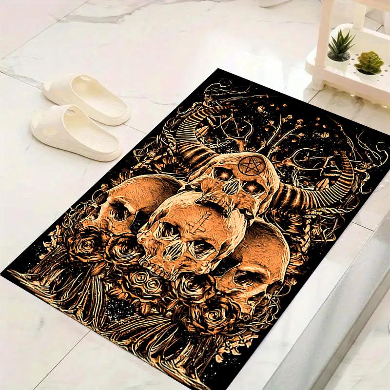 Skull Satan Carpet Rug for Living Room Bedroom Home Sofa Decoration,Kids play Non-slip Floor Mat