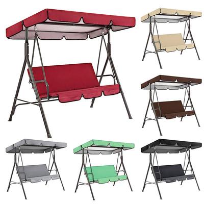 Outdoor Swing Chair Awning 210D Oxford Waterproof Garden Swing Canopy Roof Cover Anti-UV Swing Canopy Porch Top Sunshade Cover