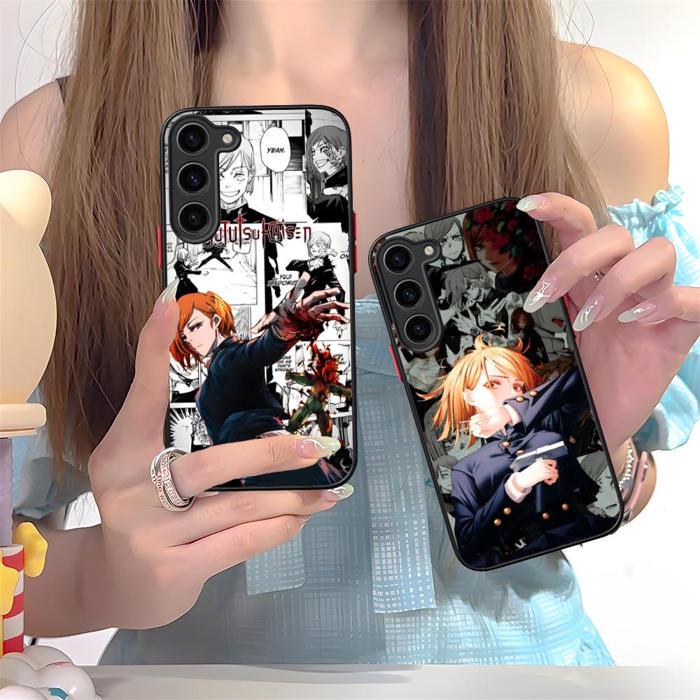 Jujutsu Kaisen Nobara Silicone Mobile Phone Case for Samsung Galaxy S26 S25 S24 S23 S22 S21 Plus FE Ultra Colorful Cover