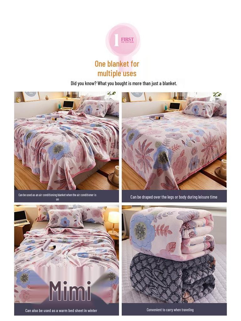 Flannel Snowflake Quilt & Blanket for Sofa or Bed