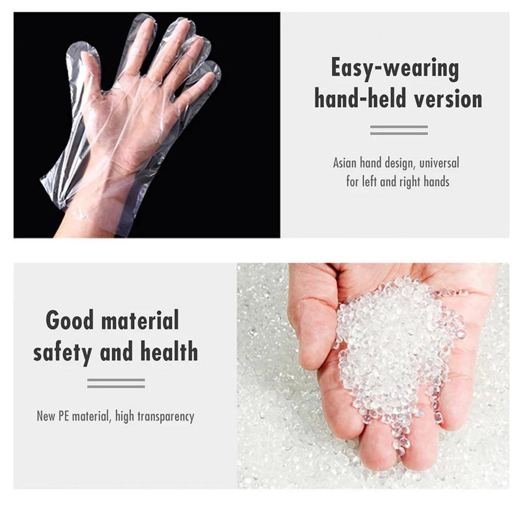 Plastic Clear Disposable Glove Garden Restaurant Home Food Tool 50Pc/100Pc/150Pc