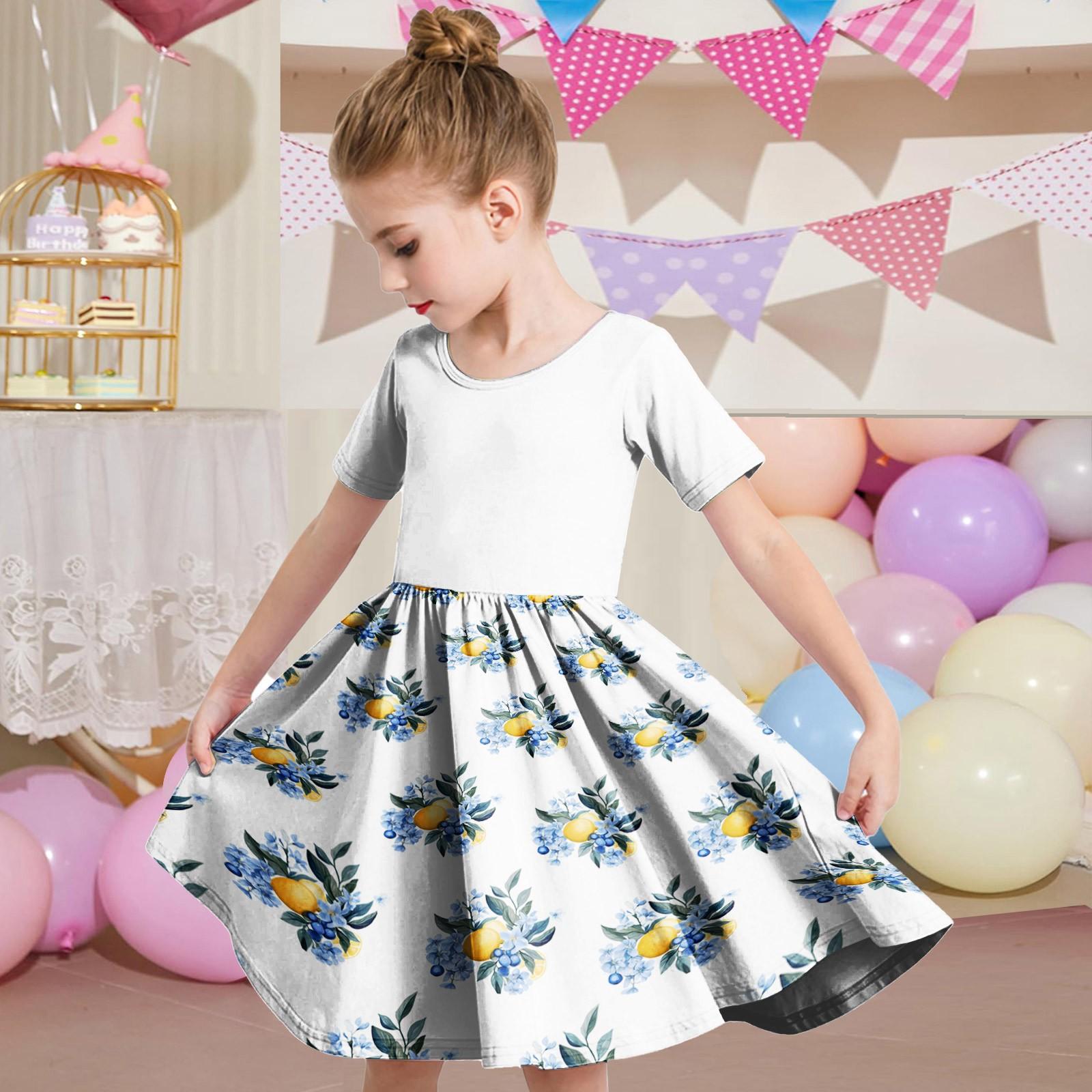 

Летнее платье для девочек, платье для малышей, однотонное повседневное платье-футболка с коротким рукавом А-силуэта 160 белый