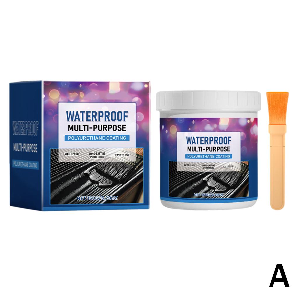 

150г Водонепроницаемый Герметик с Кистью Анти Герметик Клей для Ремонта Дома Крыши Ванной Комнаты J4U9 Black-1set