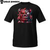 Red Demon Monster T-Shirt | Dripping Cartoon Creature With Skulls and Crazy Eye