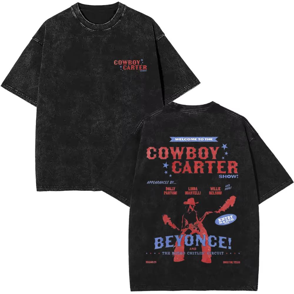 Retro Tvättad Beyonce Renaissance Världsturné T-shirt Album Konsert Musik T-shirts Herr Dam Vardaglig Bomull Vintage T-shirts
