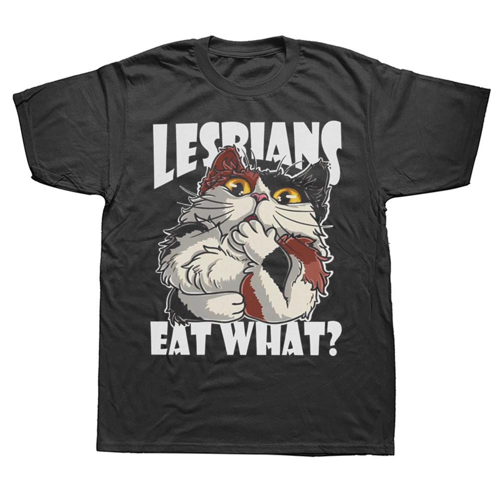 

Lesbians Eat What Funny Meme T-Shirt for Men Amazing 100% Cotton Tees Round Neck Short Sleeve T Shirts Clothing - Men s Summe... S разноцветный