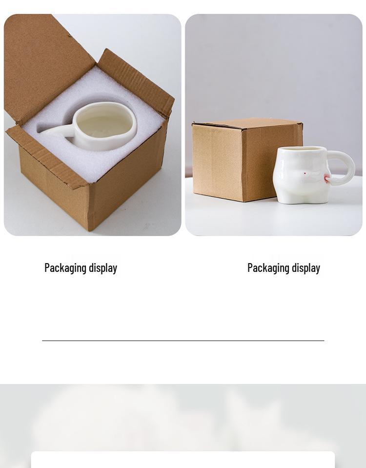 Creative Ceramic Squeeze Belly Coffee Mug