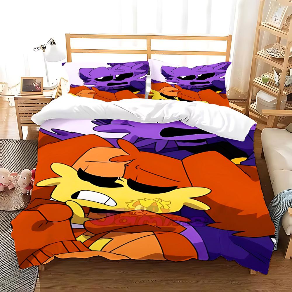 3D Tisk Hra CatNap x DogDay Ložní soupravy Přikrývka Prošívaná přikrývka Přehoz na postel Povlak na přikrývku Povlak na polštář 2-3dílné sady Dekorace ložnice