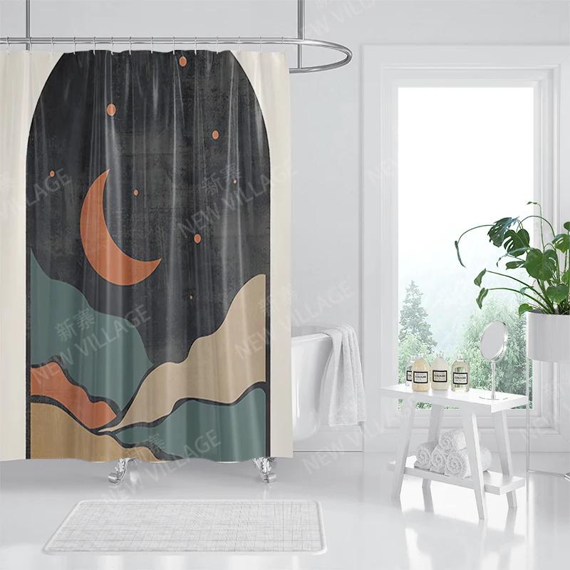 Vodotěsný látkový sprchový závěs Koupelnové závěsové doplňky 180x200 Koupelnový závěs do sprchy 240*200 severský boho dekor 240x200