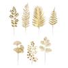 10Pcs Artificial Leaf Simulation Golden Leaf Flower Vase Arrangement for Home Decoration Wedding Flower Arrangements