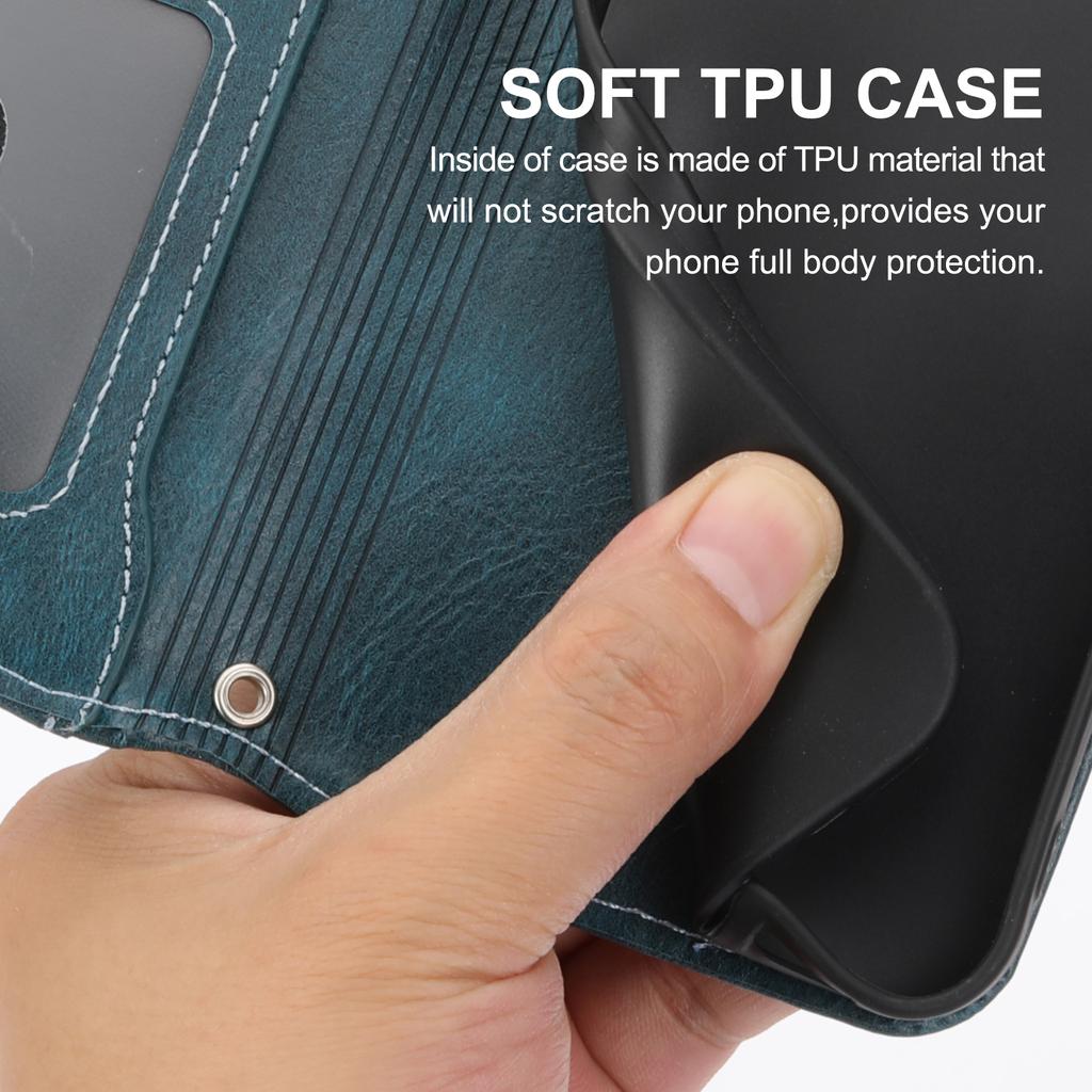 For Xiaomi Redmi K60 Ultra/13T/13T Pro Case Shockproof Leather Wallet Phone Cover with Long and Short Straps