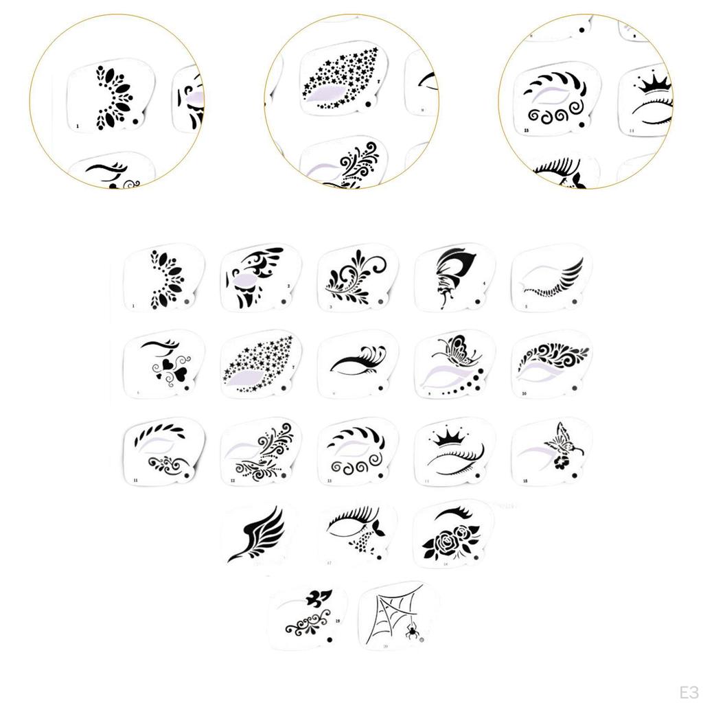 Carnival Face Stencils Eye Painting Templates for Children Adults Kids Festivals