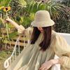 Woven Women Sun Hat Korean Style Bucket Hat Fashion Straw Fisherman Hat  Beach