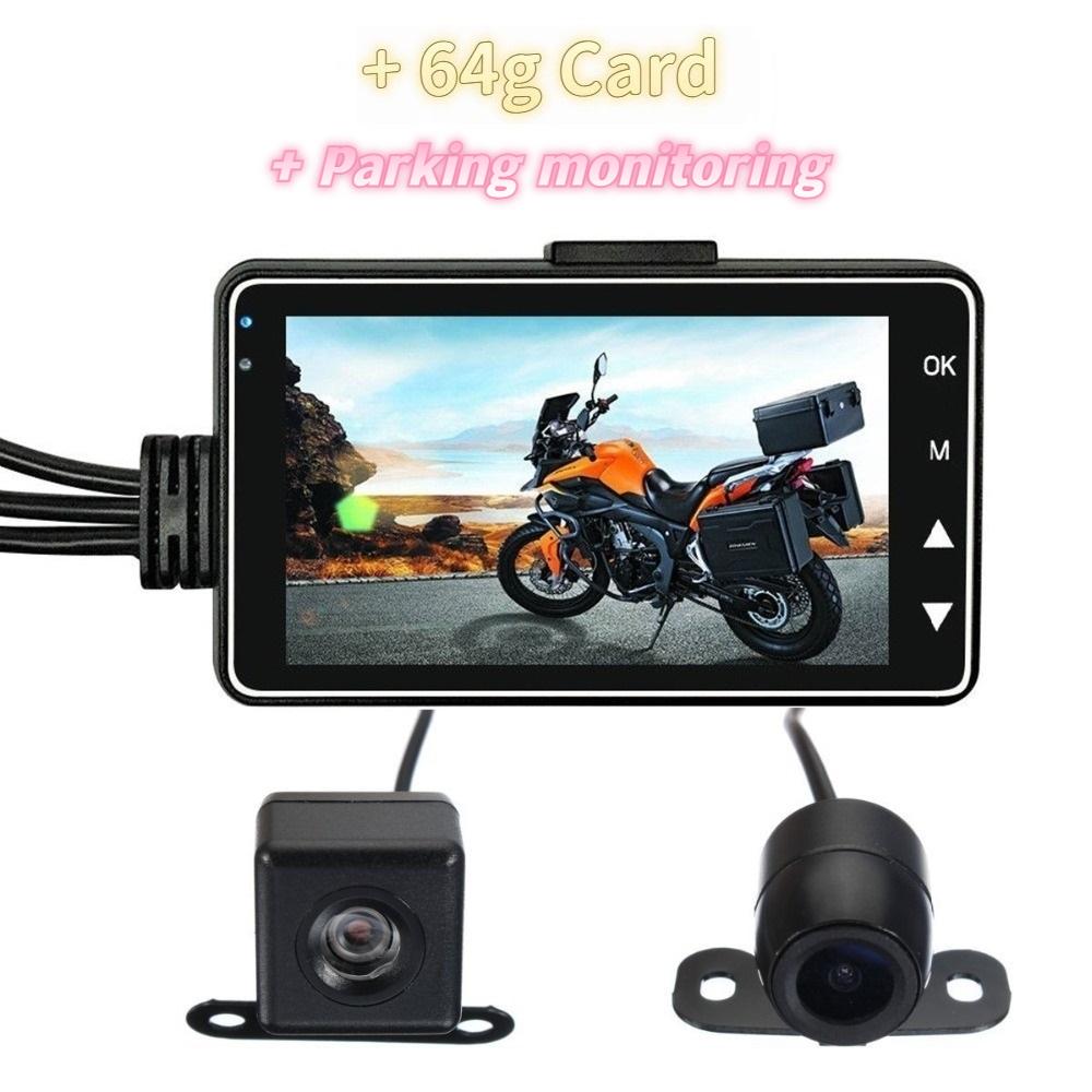 Motorcycle Driving Recorder High-definition Night Vision 720P Dual Lens Waterproof Camera Car Driving Recorder