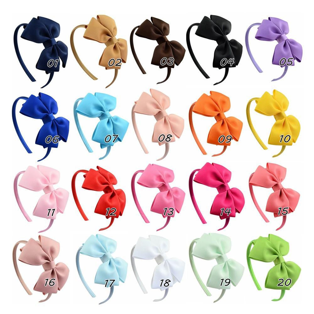 Cute Bowknot Hair Band For Baby Girls Grosgrain Ribbon Handmade Hair Bows Hairbands Headband Kids Children Hair Accessories