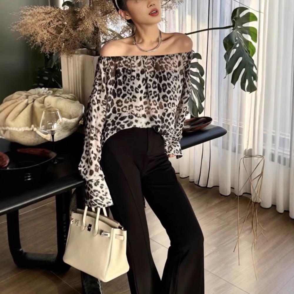 Chic Grey Leopard Print Top - Stylish & Unique Spring/Summer Fashion