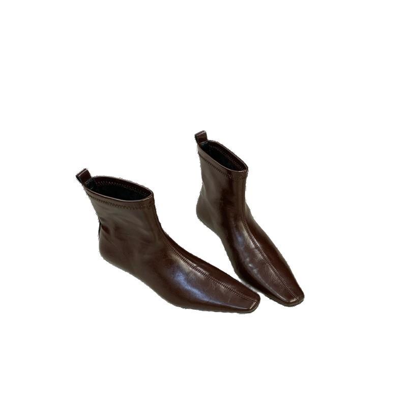 Pointed Short Boots Women's 2025 Autumn and Winter New Boots Thick Heel Short Women's Boots Niche Thin Boots High Heels Martin Boots