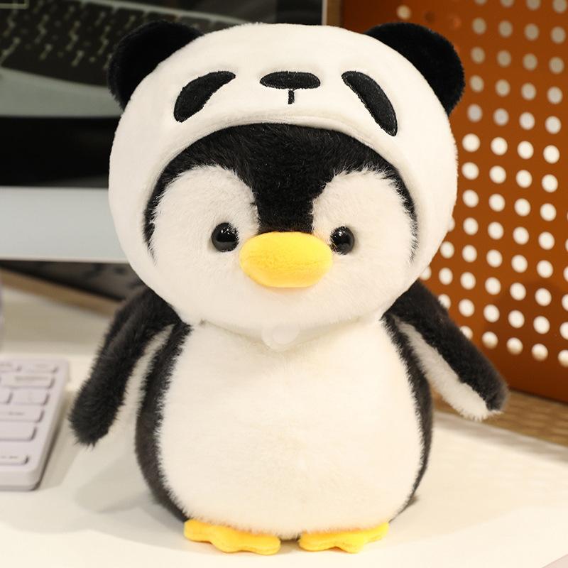 Cartoon Cute Penguin Turned Cat Shark Doll Plush Toy Kitten Doll Children Soothing Doll