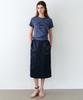 Aubeuawo Putty Satin Skirt (Navy)