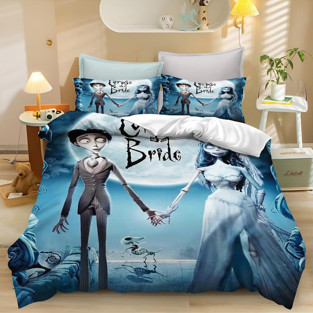 Corpse Bride Bettwäsche-Set Bettbezug-Set Luxus Kinder-Bettdecken-Sets King-Size Zuhause