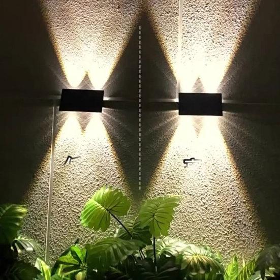 Solar Wall Light, Garden Solar Wall Light, Waterproof Outdoor Fence Light, Auto On/Off Wall Lamp for Yard Front Porch Decoration